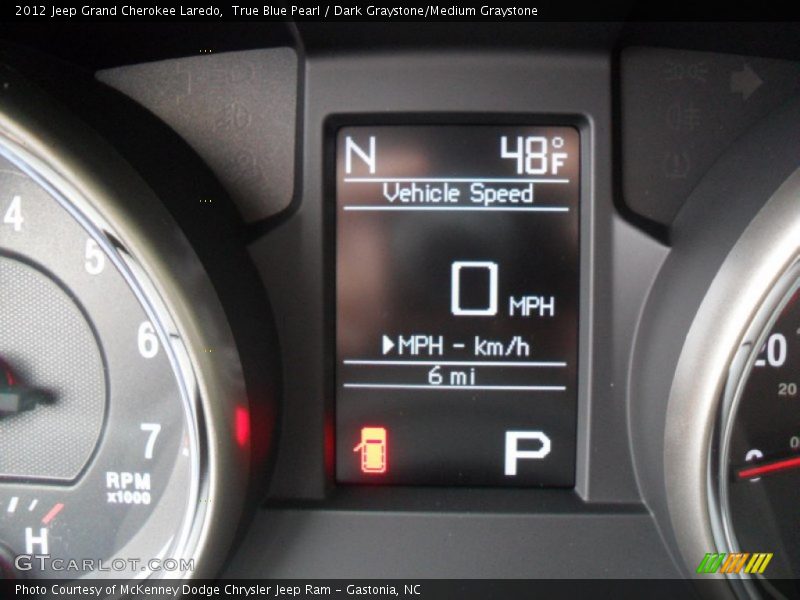 True Blue Pearl / Dark Graystone/Medium Graystone 2012 Jeep Grand Cherokee Laredo