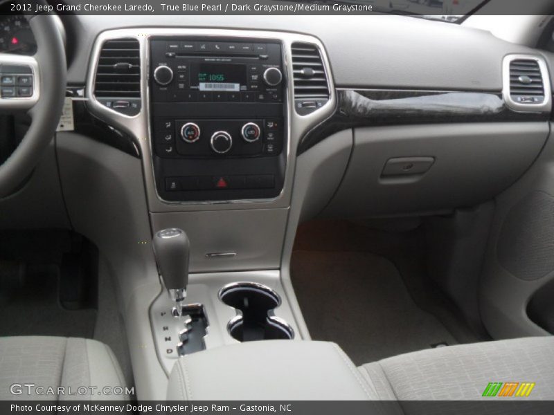 True Blue Pearl / Dark Graystone/Medium Graystone 2012 Jeep Grand Cherokee Laredo