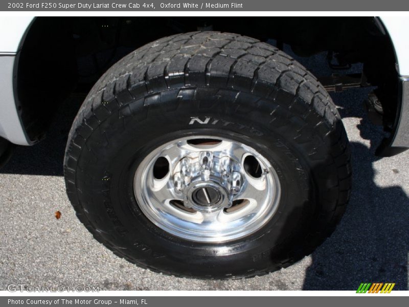 Oxford White / Medium Flint 2002 Ford F250 Super Duty Lariat Crew Cab 4x4