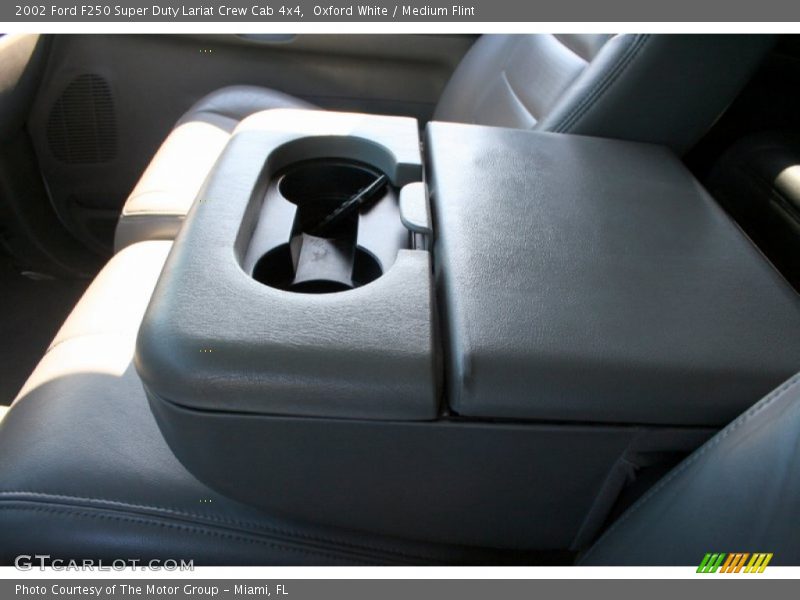 Oxford White / Medium Flint 2002 Ford F250 Super Duty Lariat Crew Cab 4x4