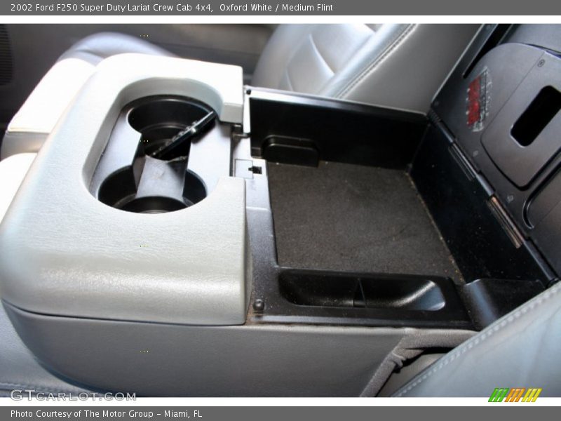 Oxford White / Medium Flint 2002 Ford F250 Super Duty Lariat Crew Cab 4x4