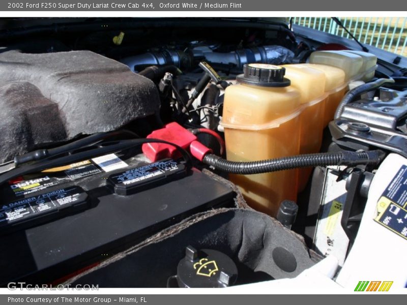 Oxford White / Medium Flint 2002 Ford F250 Super Duty Lariat Crew Cab 4x4