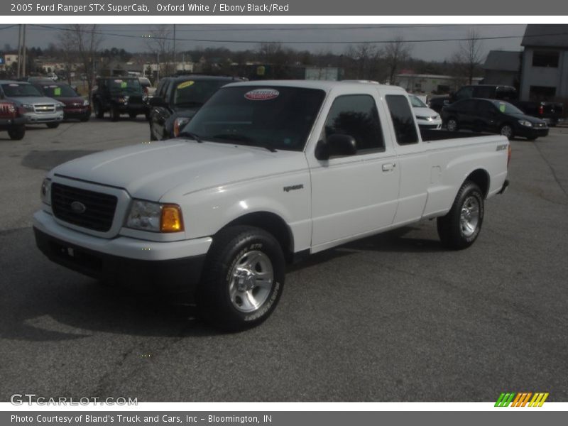 Oxford White / Ebony Black/Red 2005 Ford Ranger STX SuperCab