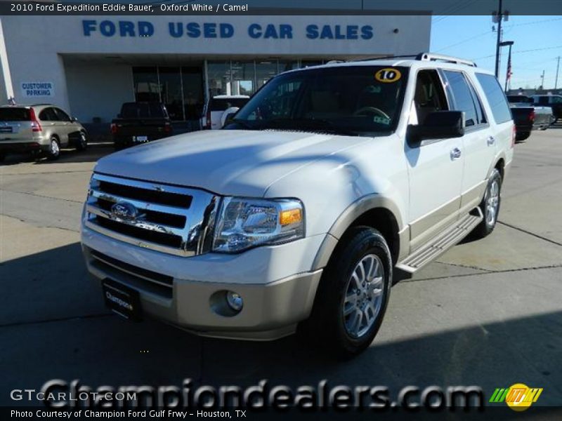 Oxford White / Camel 2010 Ford Expedition Eddie Bauer