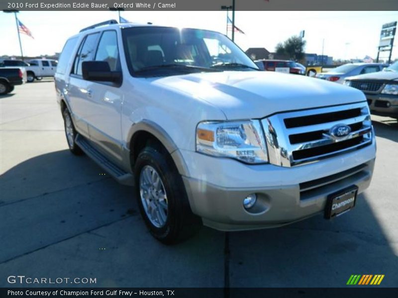 Oxford White / Camel 2010 Ford Expedition Eddie Bauer
