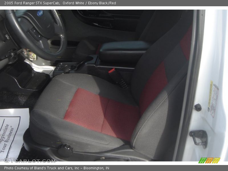 Oxford White / Ebony Black/Red 2005 Ford Ranger STX SuperCab