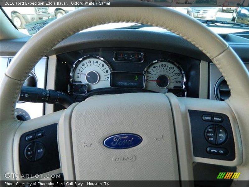 Oxford White / Camel 2010 Ford Expedition Eddie Bauer