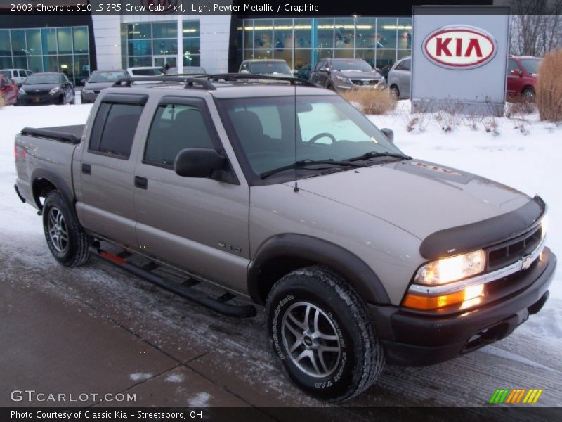 Light Pewter Metallic / Graphite 2003 Chevrolet S10 LS ZR5 Crew Cab 4x4