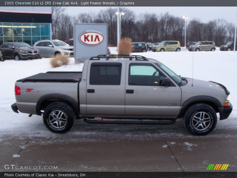 Light Pewter Metallic / Graphite 2003 Chevrolet S10 LS ZR5 Crew Cab 4x4