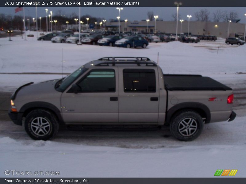 Light Pewter Metallic / Graphite 2003 Chevrolet S10 LS ZR5 Crew Cab 4x4