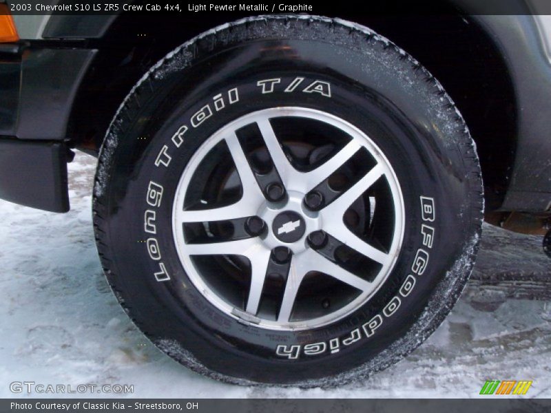 Light Pewter Metallic / Graphite 2003 Chevrolet S10 LS ZR5 Crew Cab 4x4