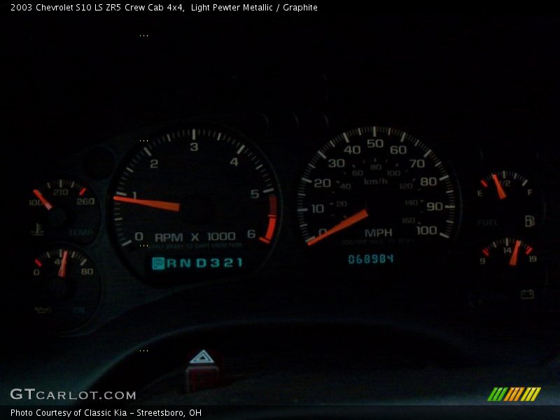 Light Pewter Metallic / Graphite 2003 Chevrolet S10 LS ZR5 Crew Cab 4x4