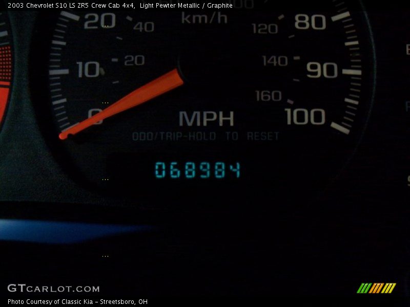 Light Pewter Metallic / Graphite 2003 Chevrolet S10 LS ZR5 Crew Cab 4x4