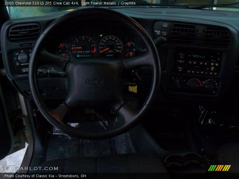 Light Pewter Metallic / Graphite 2003 Chevrolet S10 LS ZR5 Crew Cab 4x4