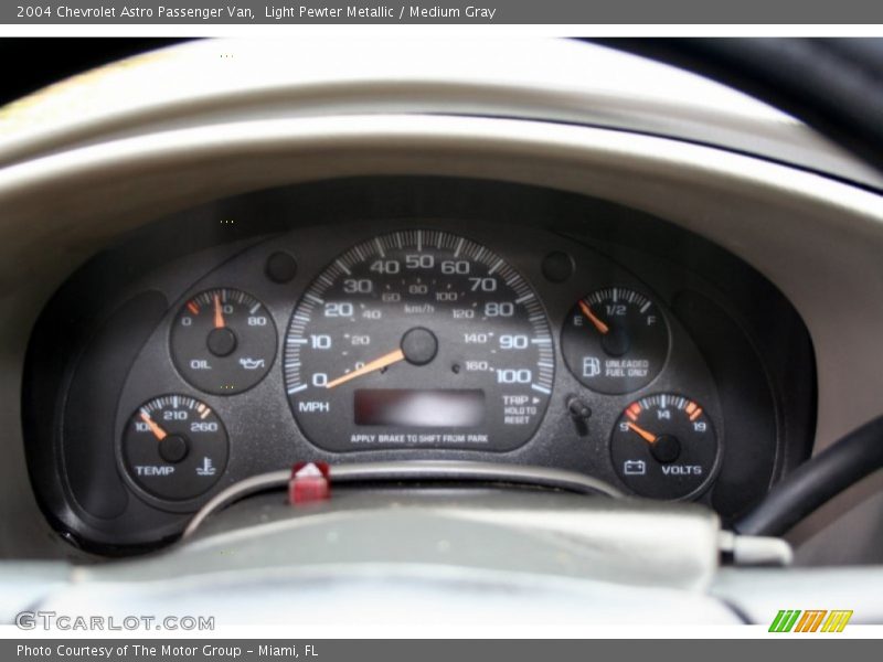  2004 Astro Passenger Van Passenger Van Gauges