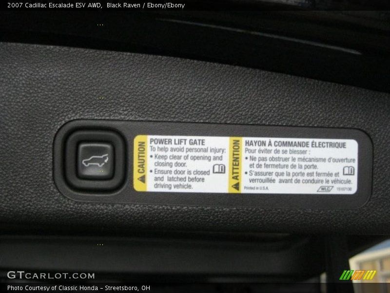Black Raven / Ebony/Ebony 2007 Cadillac Escalade ESV AWD
