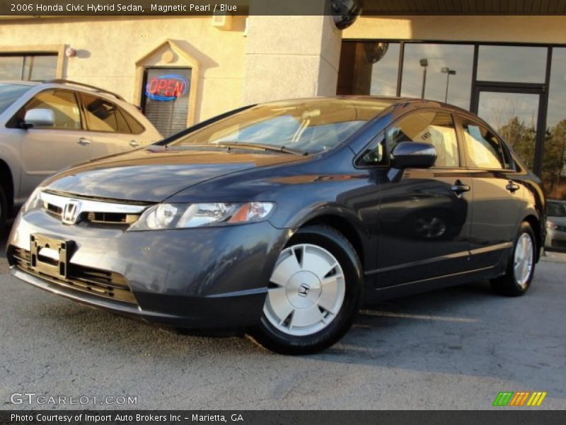 Magnetic Pearl / Blue 2006 Honda Civic Hybrid Sedan