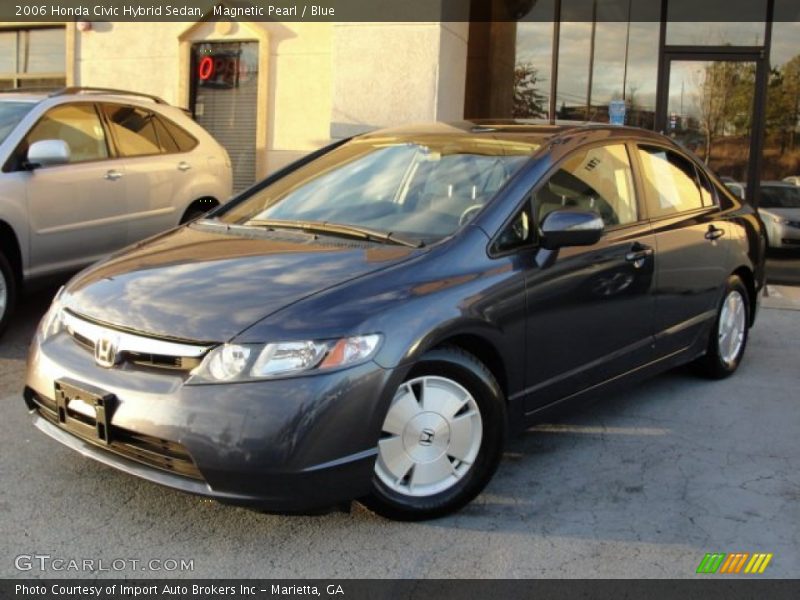 Magnetic Pearl / Blue 2006 Honda Civic Hybrid Sedan