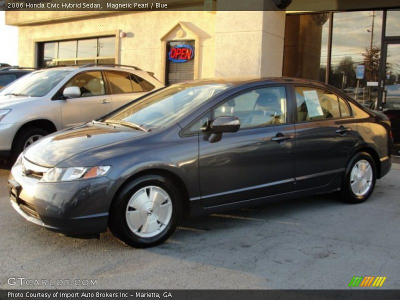 Magnetic Pearl / Blue 2006 Honda Civic Hybrid Sedan