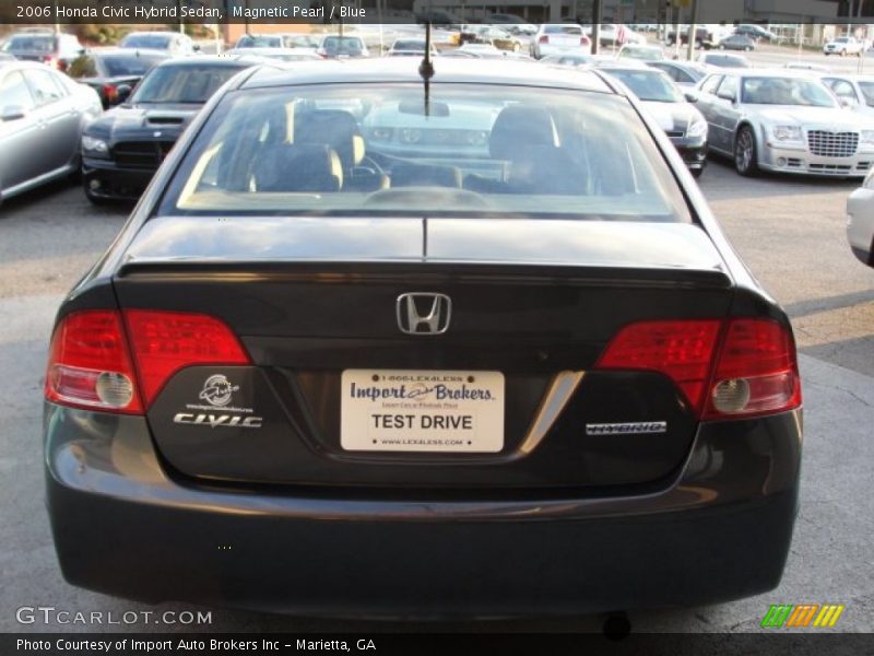 Magnetic Pearl / Blue 2006 Honda Civic Hybrid Sedan