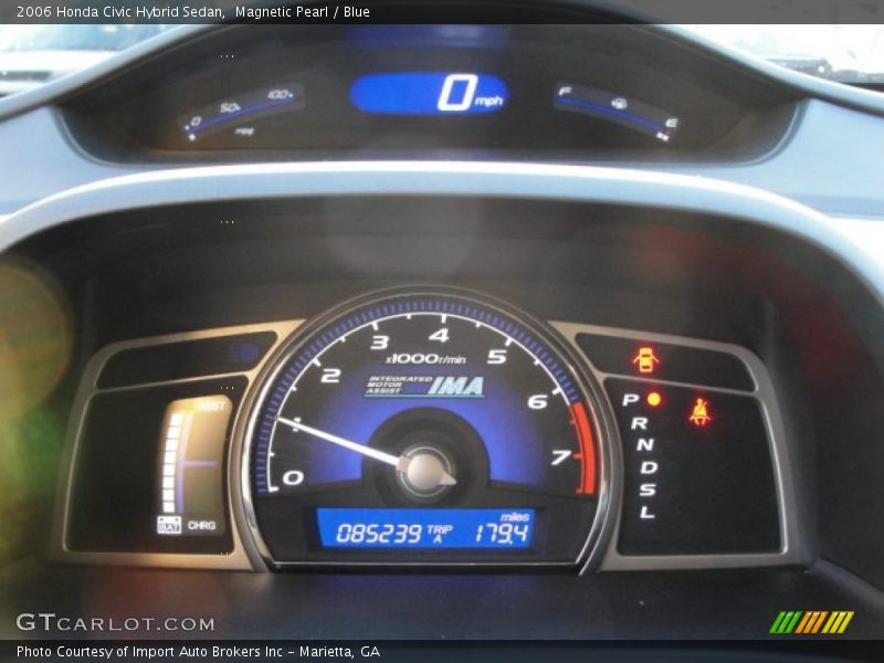 Magnetic Pearl / Blue 2006 Honda Civic Hybrid Sedan
