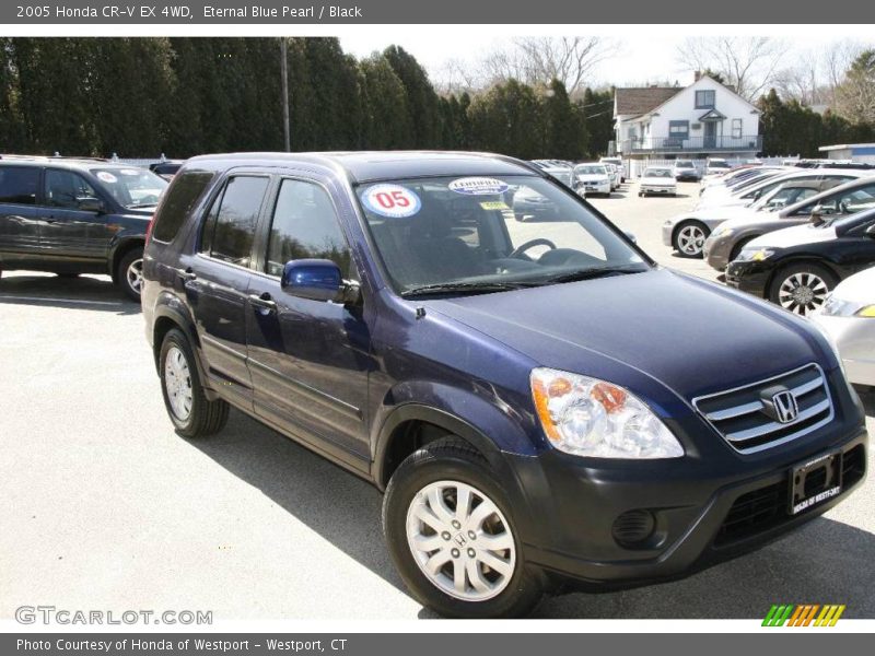 Eternal Blue Pearl / Black 2005 Honda CR-V EX 4WD