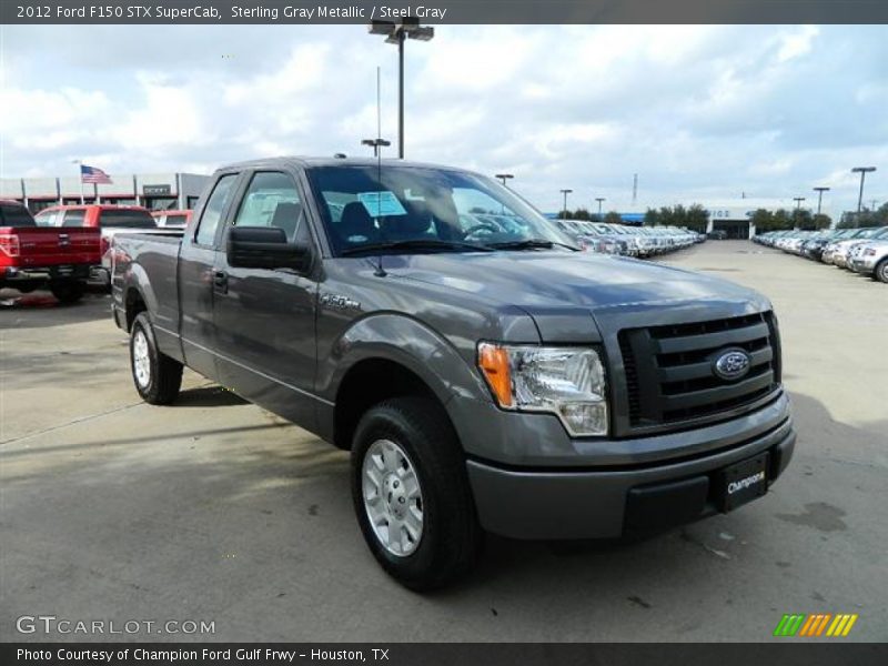 Sterling Gray Metallic / Steel Gray 2012 Ford F150 STX SuperCab