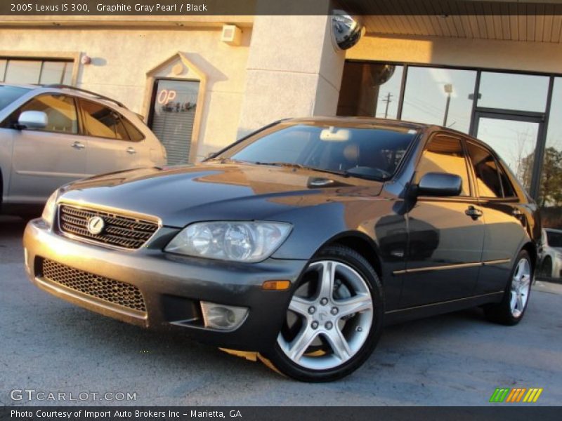 Graphite Gray Pearl / Black 2005 Lexus IS 300