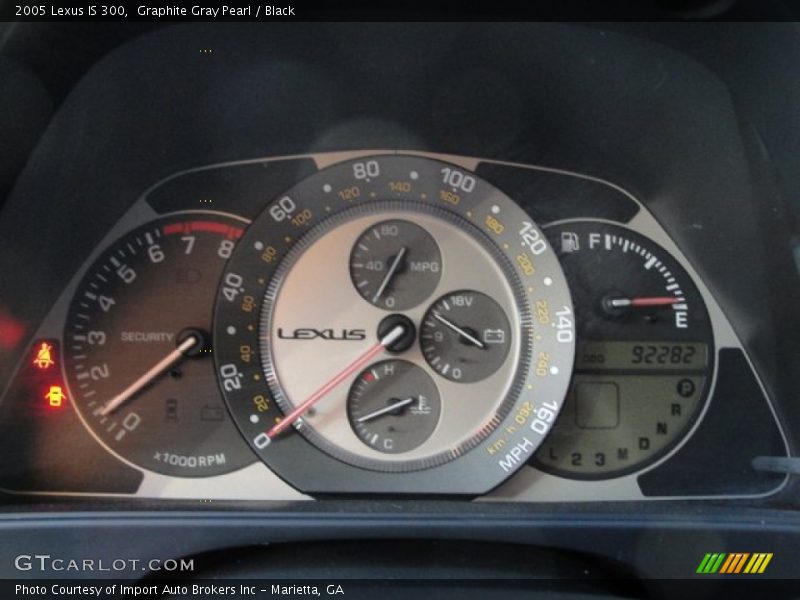 Graphite Gray Pearl / Black 2005 Lexus IS 300