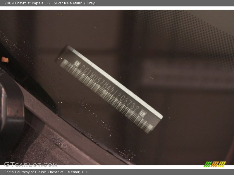 Silver Ice Metallic / Gray 2009 Chevrolet Impala LTZ