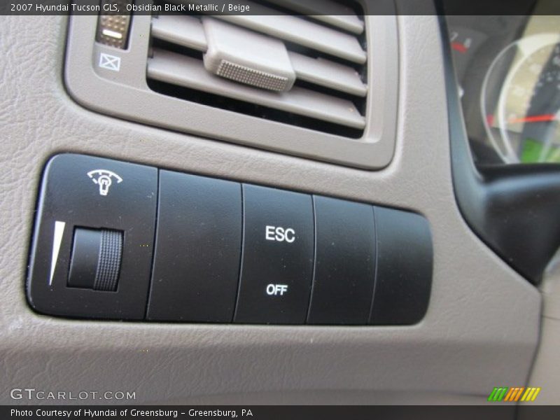 Obsidian Black Metallic / Beige 2007 Hyundai Tucson GLS