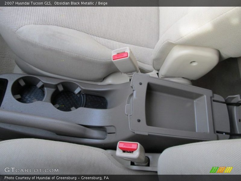 Obsidian Black Metallic / Beige 2007 Hyundai Tucson GLS