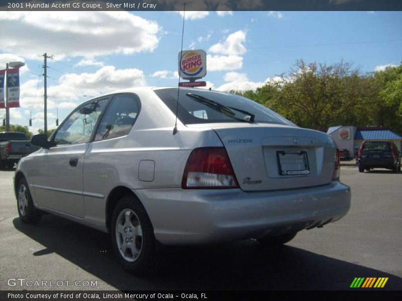 Silver Mist / Gray 2001 Hyundai Accent GS Coupe
