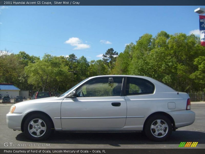 Silver Mist / Gray 2001 Hyundai Accent GS Coupe