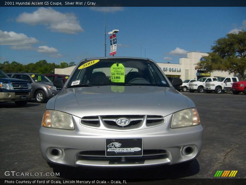 Silver Mist / Gray 2001 Hyundai Accent GS Coupe