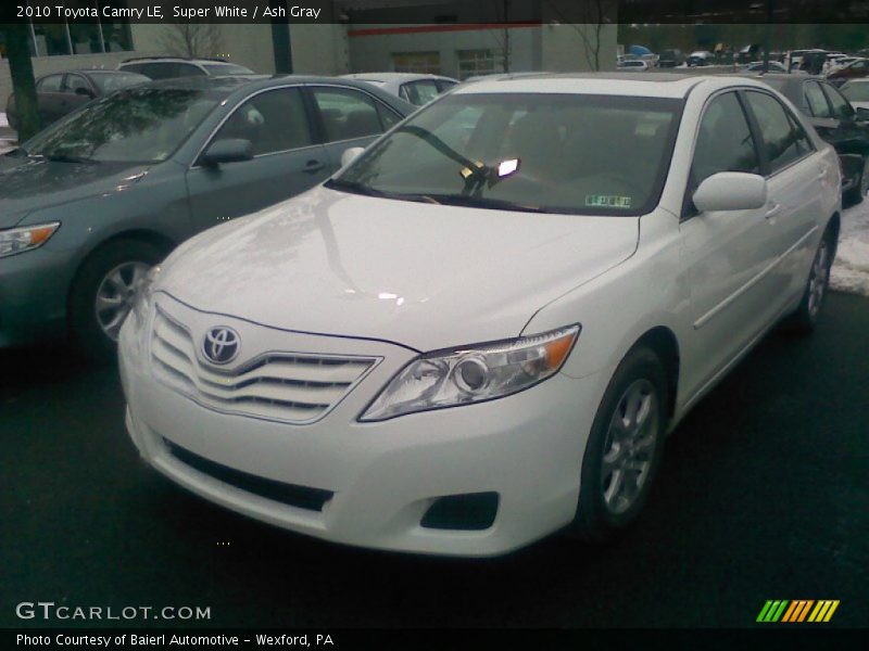Super White / Ash Gray 2010 Toyota Camry LE