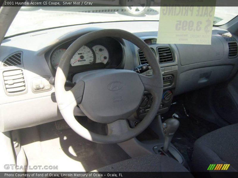 Silver Mist / Gray 2001 Hyundai Accent GS Coupe