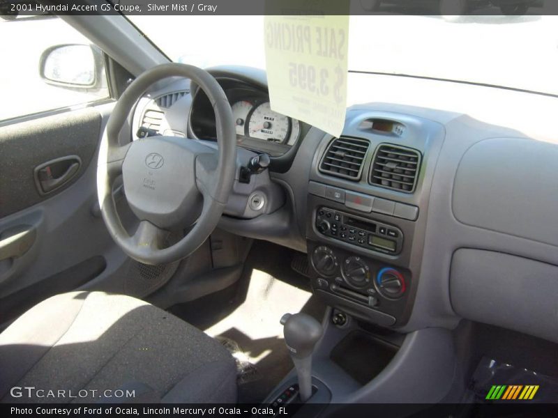 Silver Mist / Gray 2001 Hyundai Accent GS Coupe