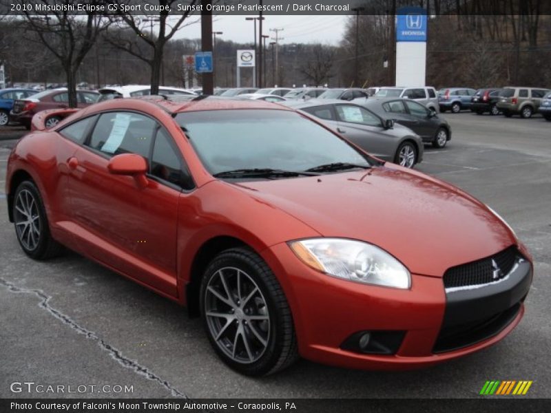 Sunset Orange Pearlescent / Dark Charcoal 2010 Mitsubishi Eclipse GS Sport Coupe