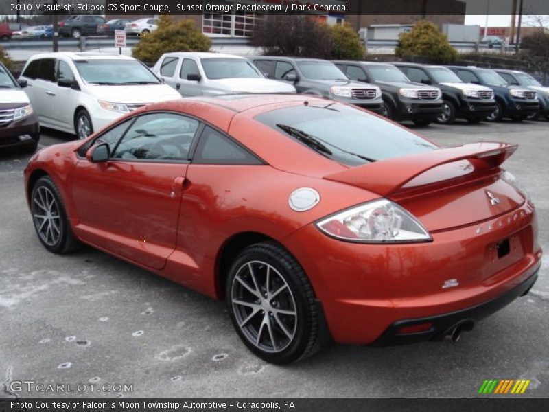 Sunset Orange Pearlescent / Dark Charcoal 2010 Mitsubishi Eclipse GS Sport Coupe