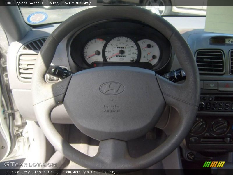 Silver Mist / Gray 2001 Hyundai Accent GS Coupe
