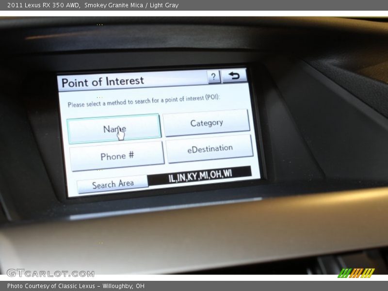 Smokey Granite Mica / Light Gray 2011 Lexus RX 350 AWD