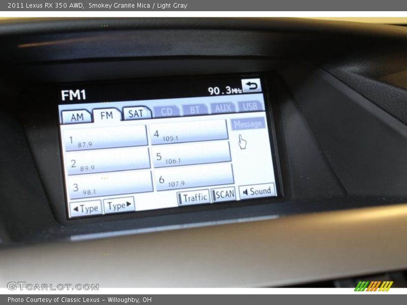Smokey Granite Mica / Light Gray 2011 Lexus RX 350 AWD