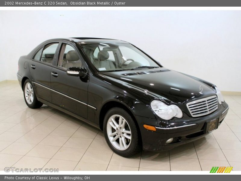 Obsidian Black Metallic / Oyster 2002 Mercedes-Benz C 320 Sedan
