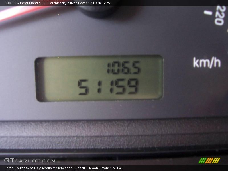 Silver Pewter / Dark Gray 2002 Hyundai Elantra GT Hatchback