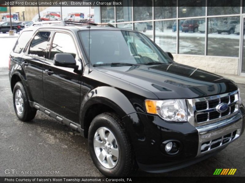 Ebony Black / Charcoal Black 2012 Ford Escape Limited V6 4WD