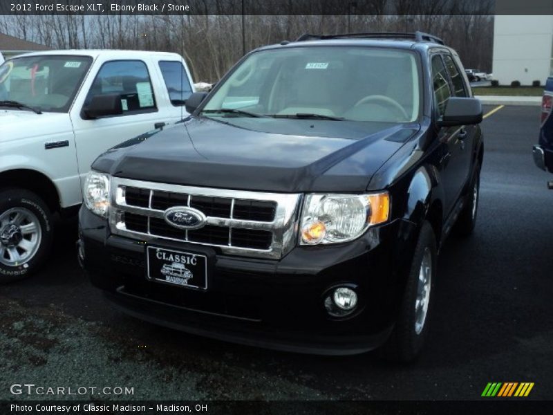 Ebony Black / Stone 2012 Ford Escape XLT