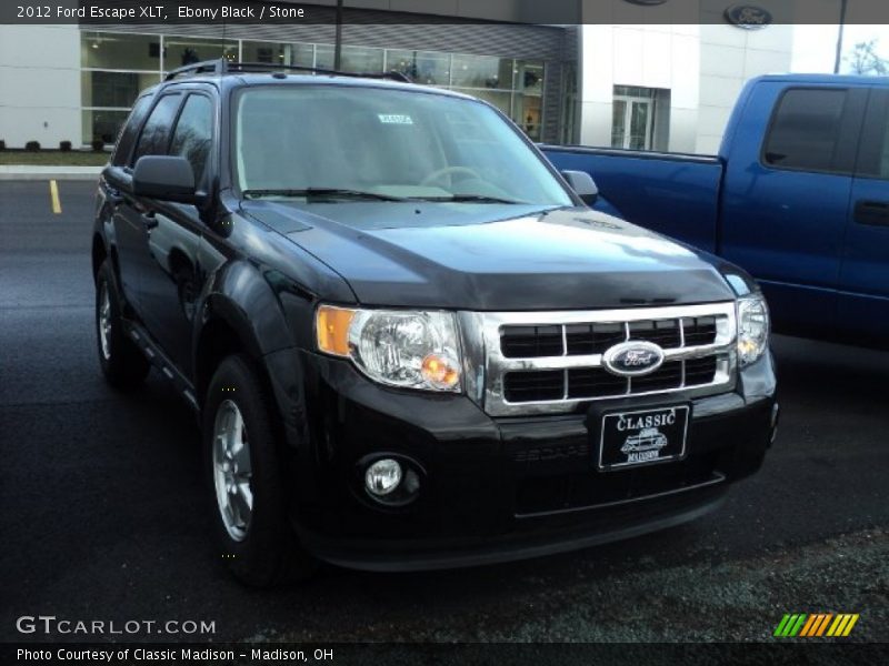 Ebony Black / Stone 2012 Ford Escape XLT