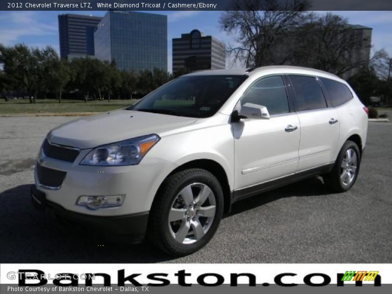 White Diamond Tricoat / Cashmere/Ebony 2012 Chevrolet Traverse LTZ