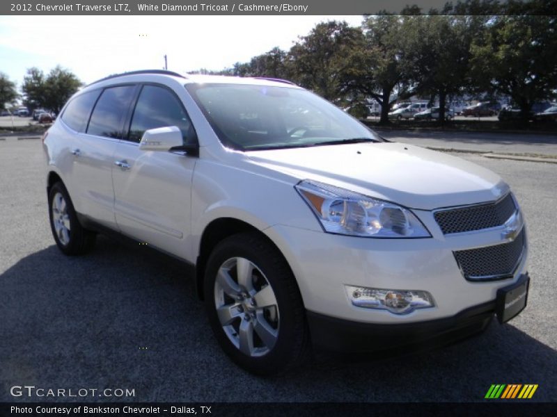 White Diamond Tricoat / Cashmere/Ebony 2012 Chevrolet Traverse LTZ